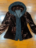c. 1900s Silk Velvet + Lambsool Jacket