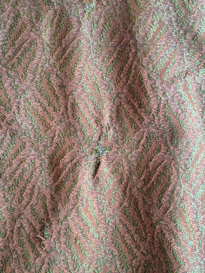 1890s Green Wool + Silk Dress