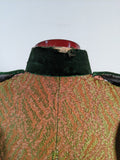 1890s Green Wool + Silk Dress