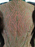 1890s Green Wool + Silk Dress
