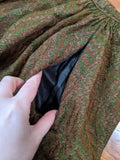 1890s Green Wool + Silk Dress