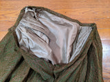 1890s Green Wool + Silk Dress