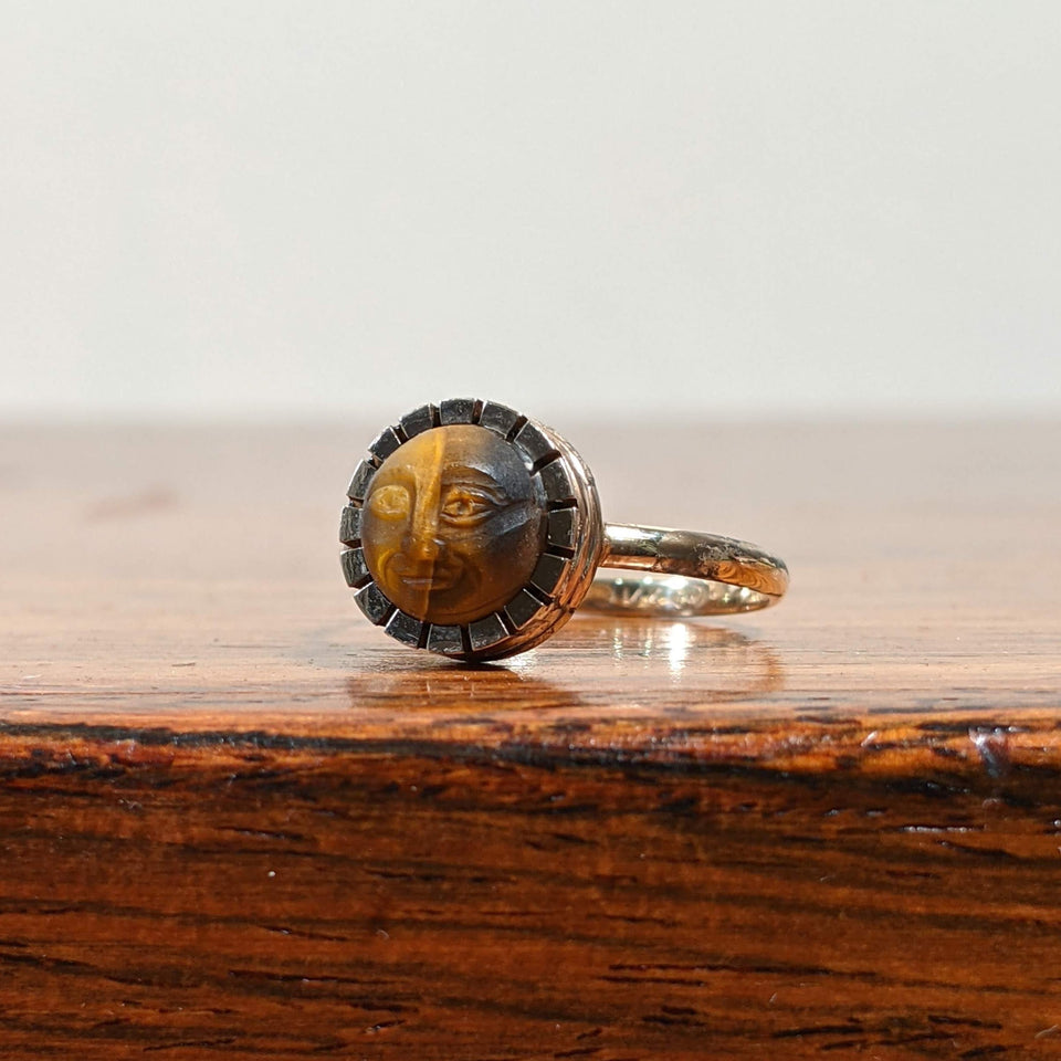 14k Gold Tiger's Eye Conversion Ring