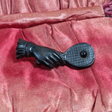 c. 1890s-1900s Hand + Tennis Brooch