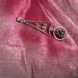 c. 1910s 10k Gold Diamond Lavalier Pendant