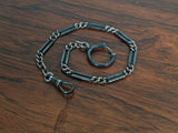 Turn of the Century Silver + Rose Gold Niello Chain | 10.75"