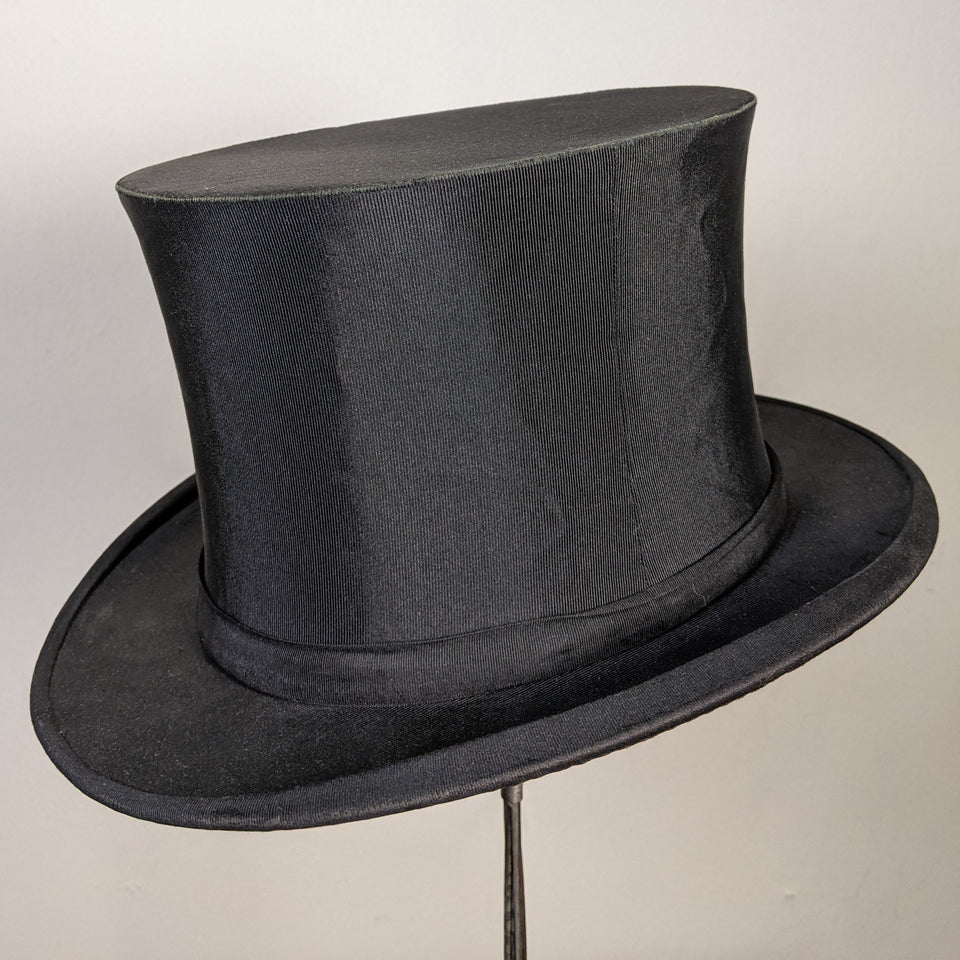 c. 1920s Silk Faille Collapsible Top Hat
