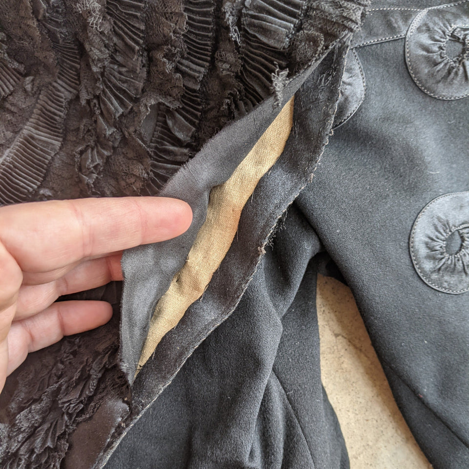 Early 1900s Wool + Silk Bodice or Jacket | Study + Display