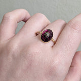 Victorian Almandine Garnet 15k Gold Star Ring