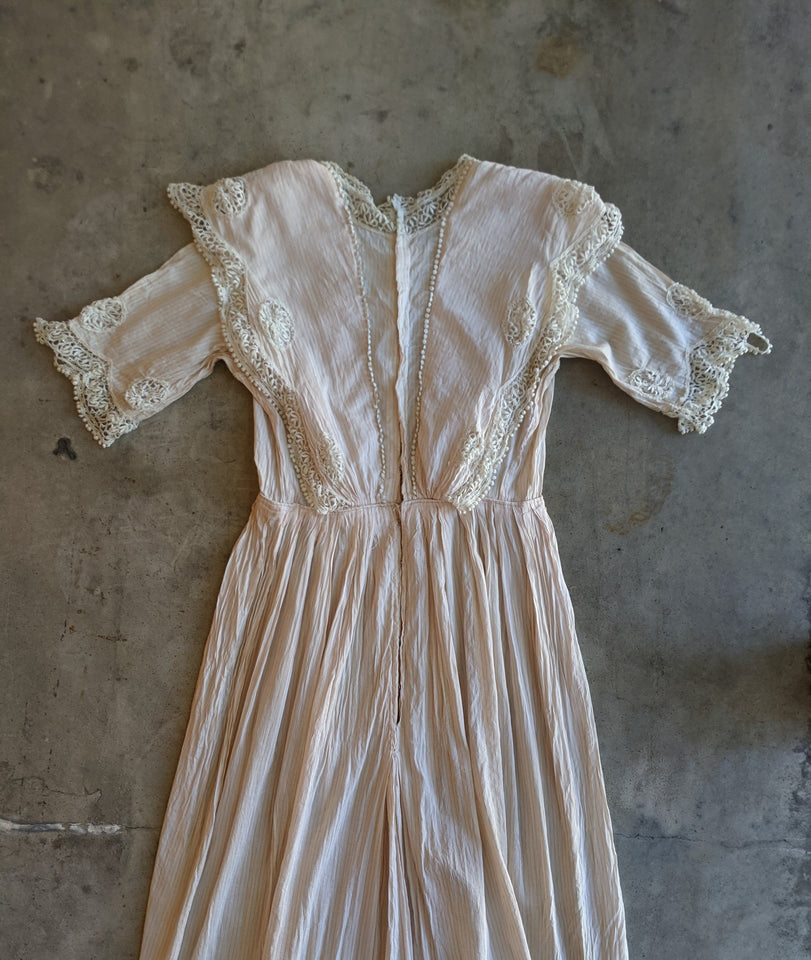1910s Pink Cotton Silk Blend Dress | Study + Pattern