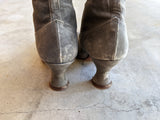c. 1910s-1920s Grey Suede Boots | Approx Sz 5