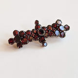 19th c. Flat Cut Garnet Brooch