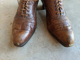 c. 1910s Brown Lace Up Boots | Approx Sz 7.5-8