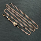 Early 19th c. Georgian 14k Gold Fist Long Guard Chain