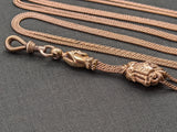 Early 19th c. Georgian 14k Gold Fist Long Guard Chain