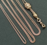 Early 19th c. Georgian 14k Gold Fist Long Guard Chain