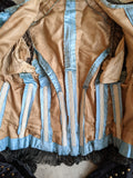 1890s Black + Blue Silk Bodice | Study + Display