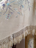 c. 1900s-1910s Pastel Silk Shawl Wrap