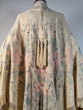 c. 1900s-1910s Pastel Silk Shawl Wrap