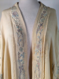 c. 1900s-1910s Pastel Silk Shawl Wrap