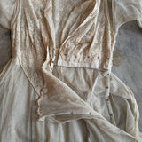 c. 1916 Net Lace + Silk Dress