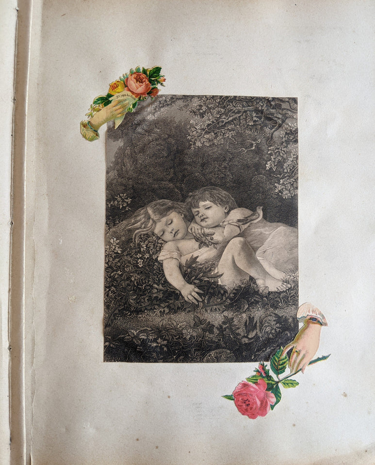 1880s-1890s Victorian Scrapbook | Owls, Bats, Moon