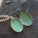 Solid Silver Victorian Book Chain Necklace + Locket