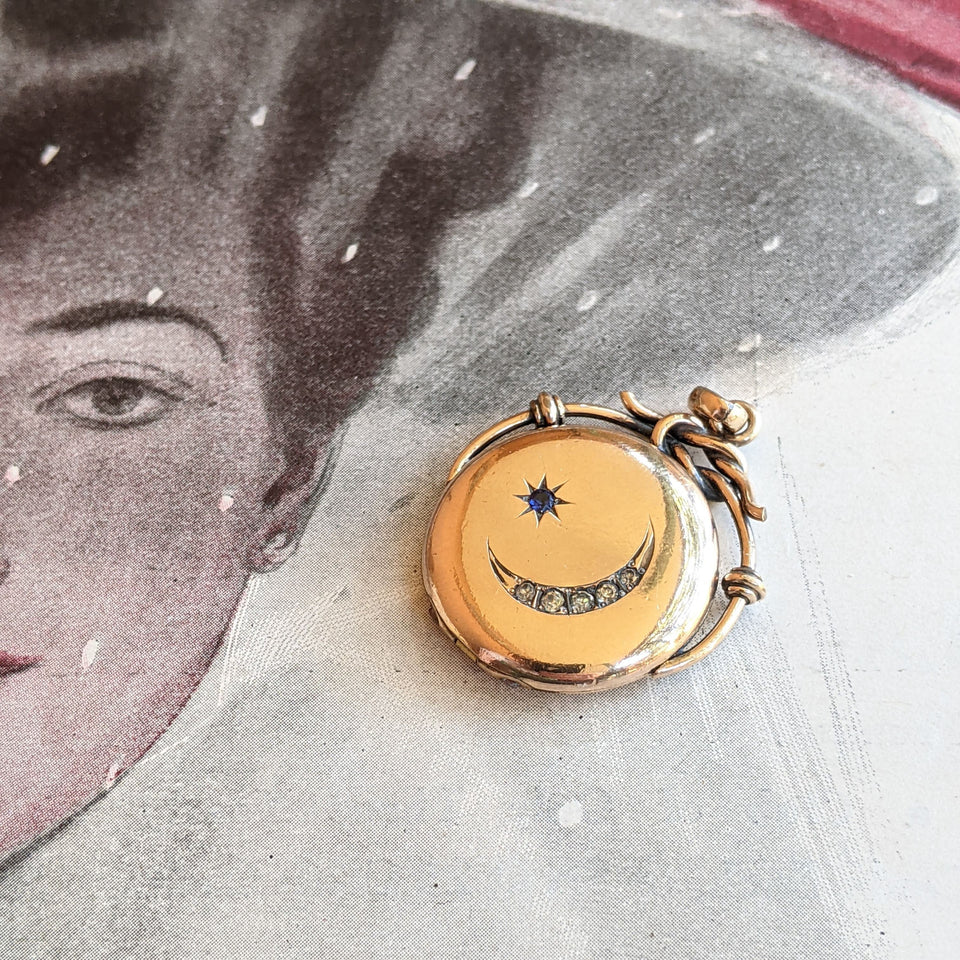 c. 1900s-1910s 14k Gold Over Silver Locket