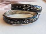 c. 1860s Pair of Silver Enamel Bracelets