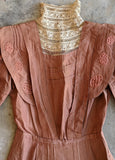 c. 1908-1909 Peach Silk Dress | Study + Display