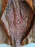 c. 1890s Silk + Velvet Novelty Print Bodice