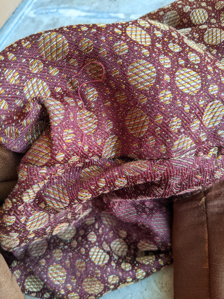 c. 1890s Silk + Velvet Novelty Print Bodice