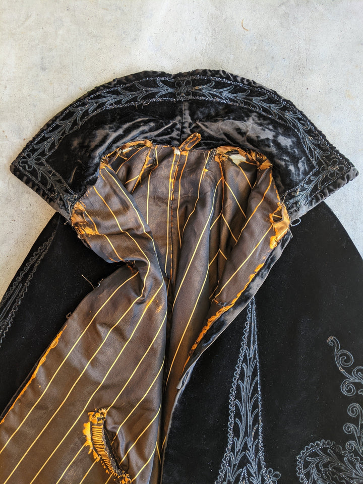 c. 1890s Silk Velvet Cape | Study, Display, Repair