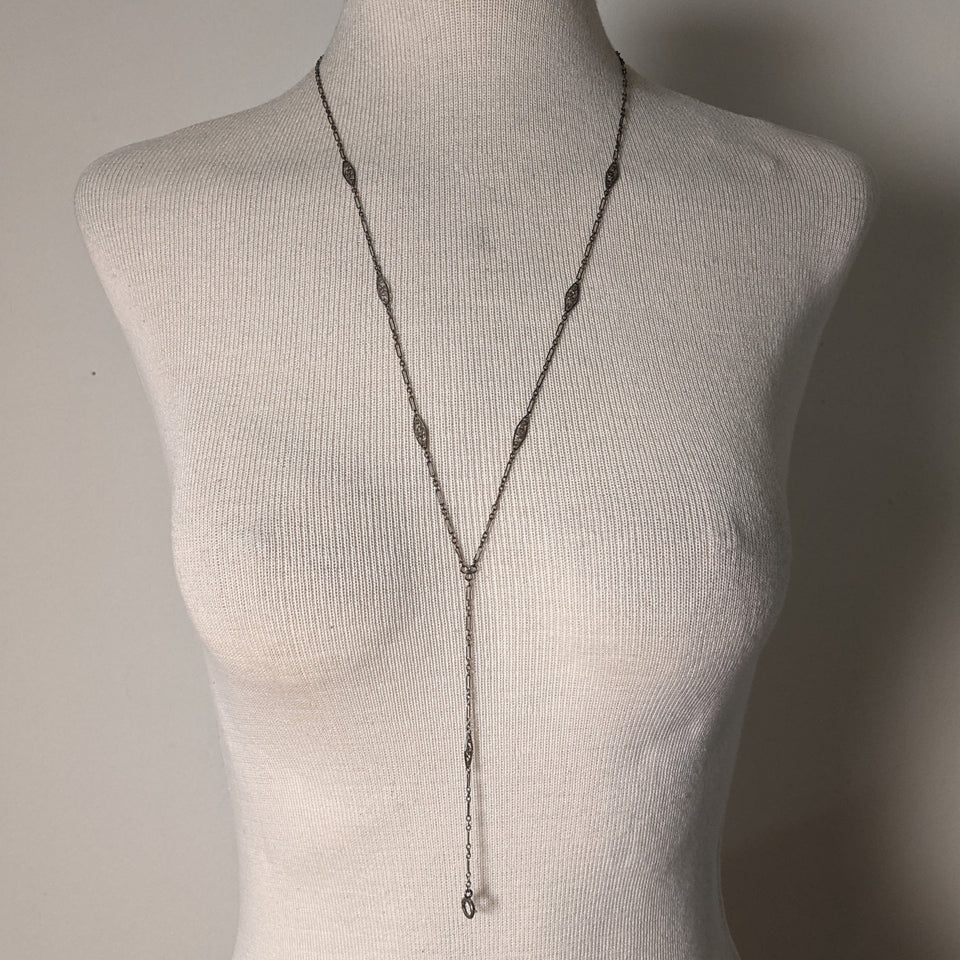 c. 1920s Sterling Silver Lorgnette Chain