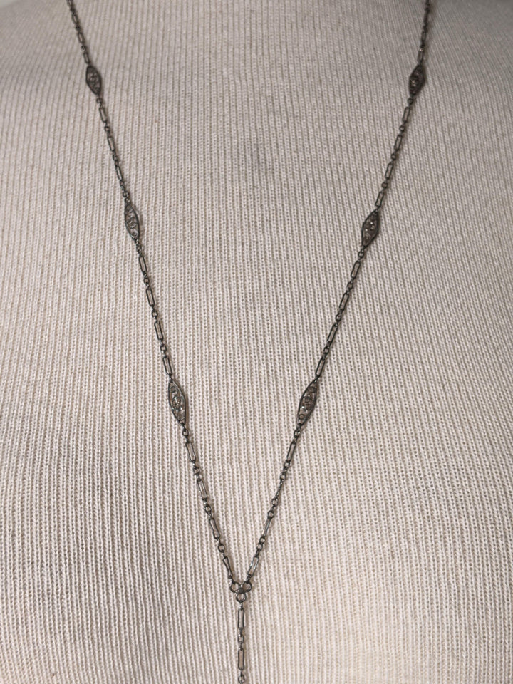 c. 1920s Sterling Silver Lorgnette Chain