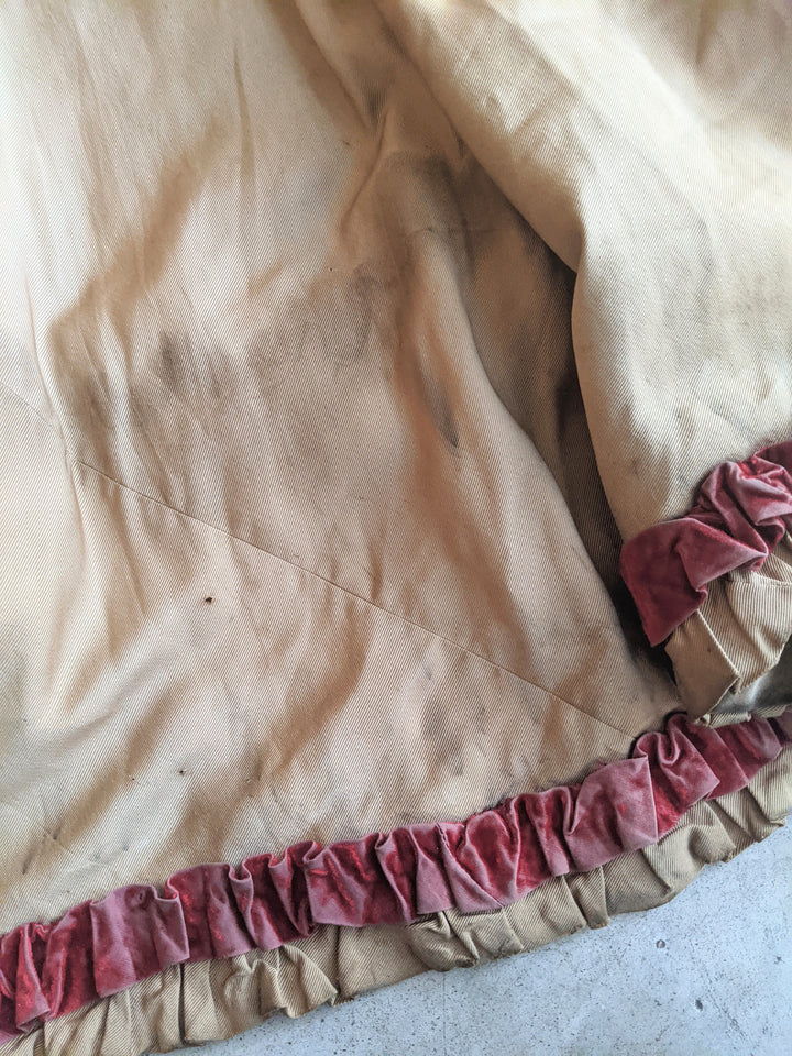c. 1890s Gold and Burgundy Silk Dress | Study + Display
