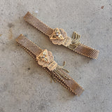 c. 1870s-1880s 14k Gold Mesh Bracelets Pair