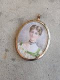 1930s Hand Painted Miniature Portrait