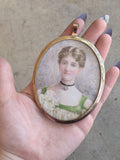 1930s Hand Painted Miniature Portrait