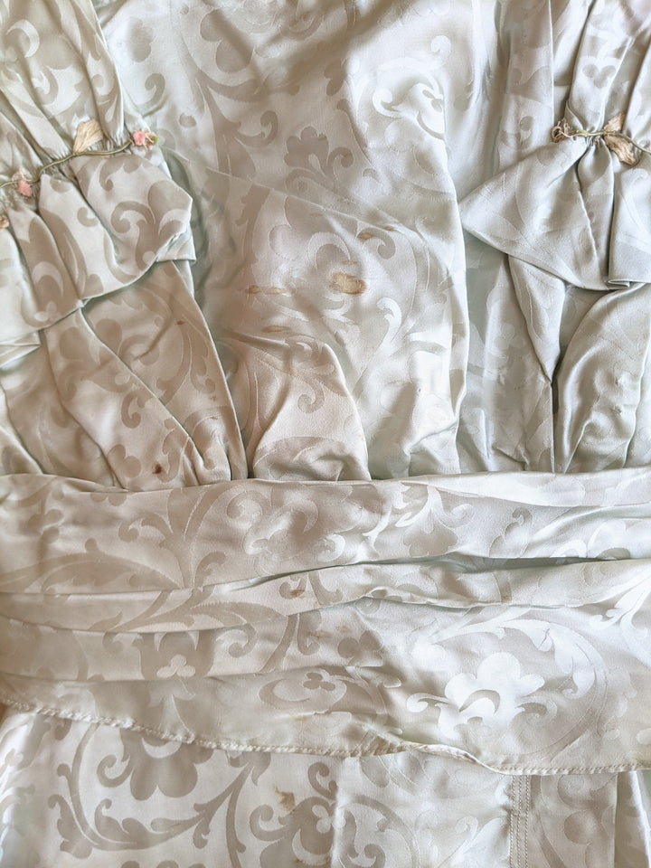 c. 1910 Seafoam Green Silk Gown | Study + Display