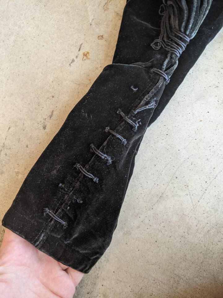 c. 1900s Black Velvet Bodice
