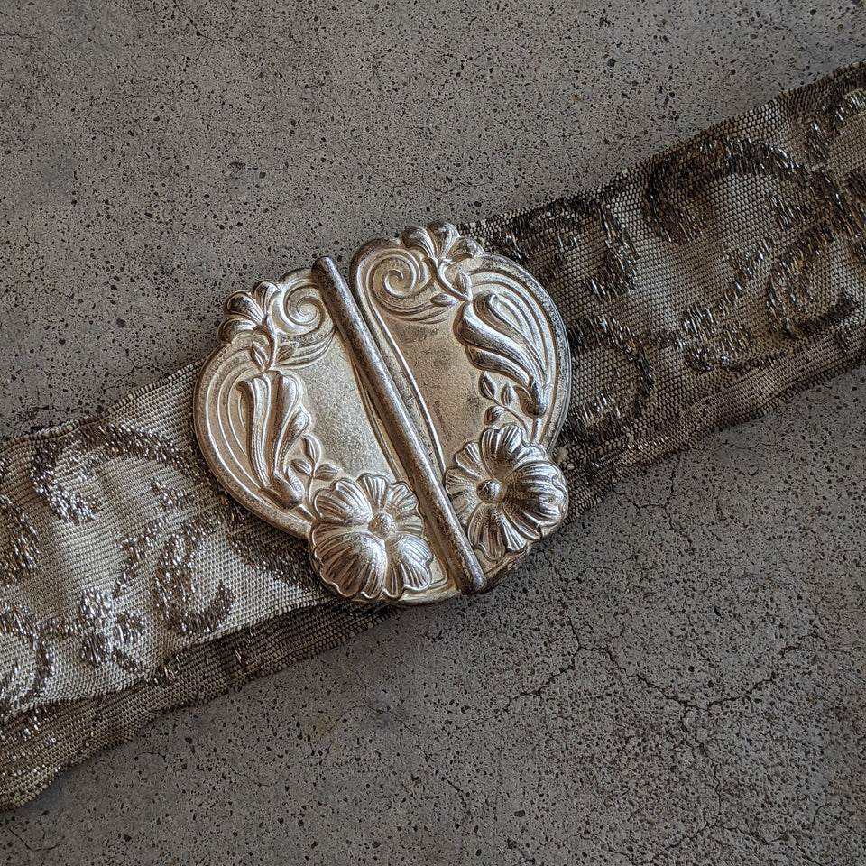 c. 1910s Silver Lamé Belt