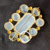 19th c. Scottish White Agate / Chalcedony Brooch