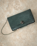 Antique French Leather Purse with Snake Clasp by Maison Maquet
