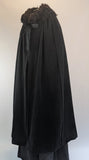 1920s Corduroy Cape with Curly Wool Collar