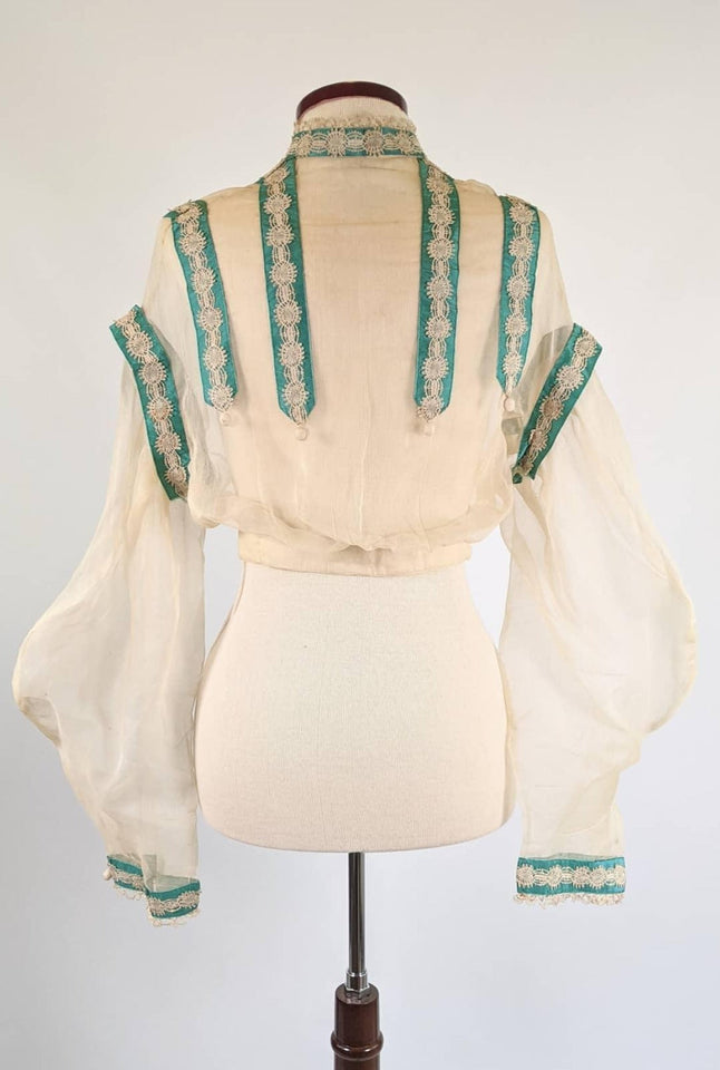RESERVED | 1860s Organdy Waist