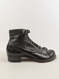 RESERVED | 1910s Black Lace Up Boots | Approx Sz 7.5-8