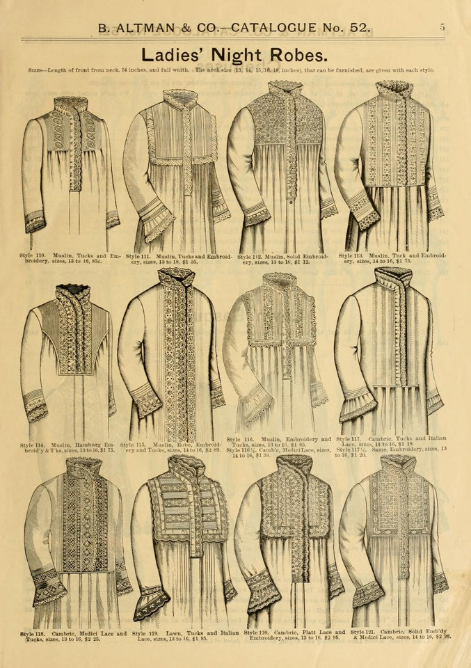 1880s Cotton Night Dress