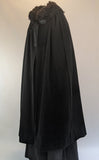 1920s Corduroy Cape with Curly Wool Collar