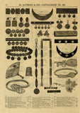 1889 French Jet "Crepe" Earrings